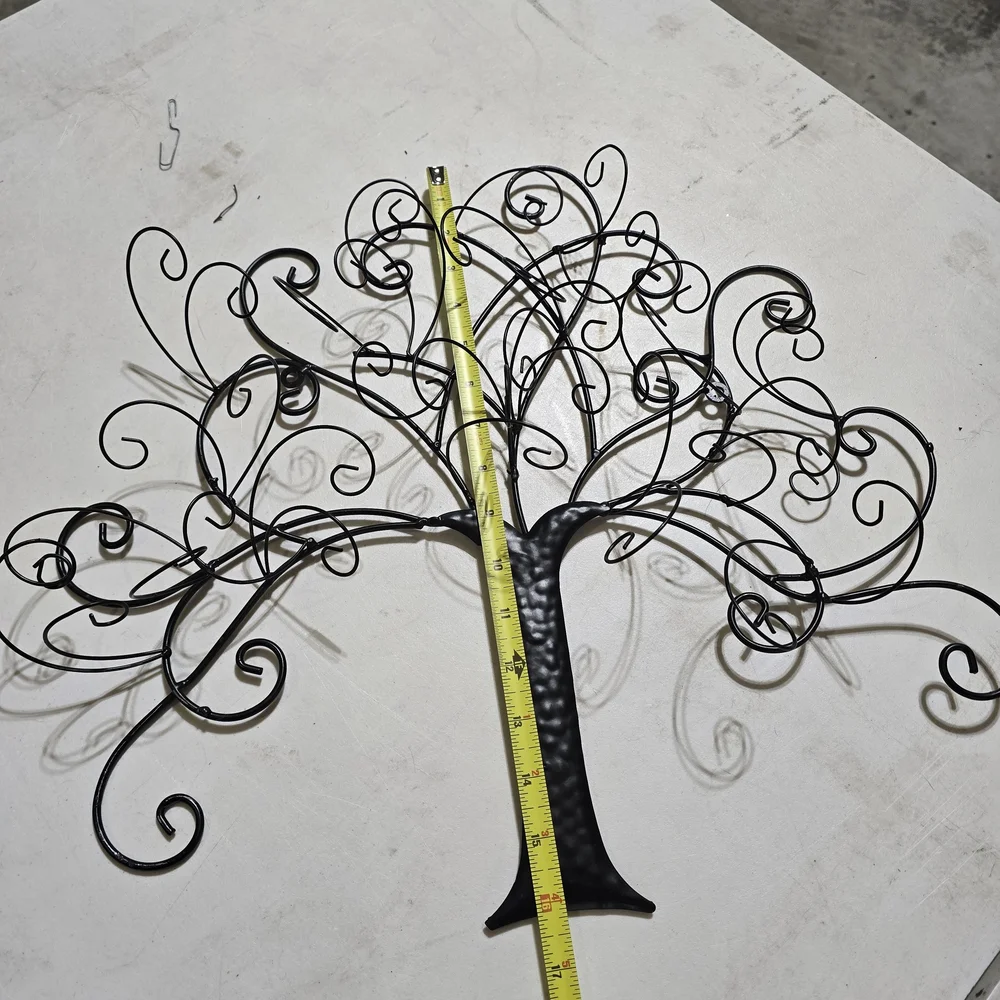 Black Metal Tree Wall Art, 18x16x3 - Picture 16 of 16